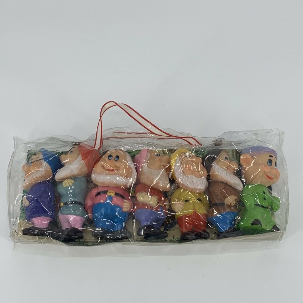 Walt Disney Snow White and the Seven Dwarfs Squeaky Toy Complete Set of 7 Dwarfs